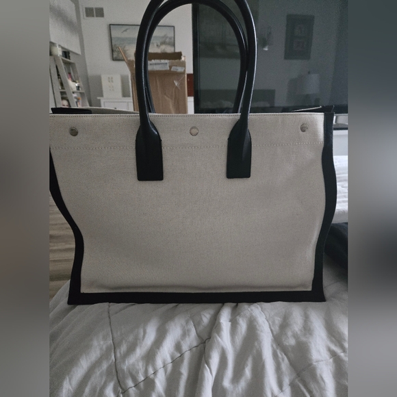 Saint Laurent Rive Gauche canvas tote bag - Picture 11 of 13